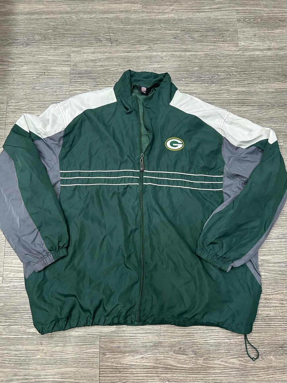Vintage Reebok NFL Green Bay Packers Full Zip Windbreaker Jacket Men’s XXL